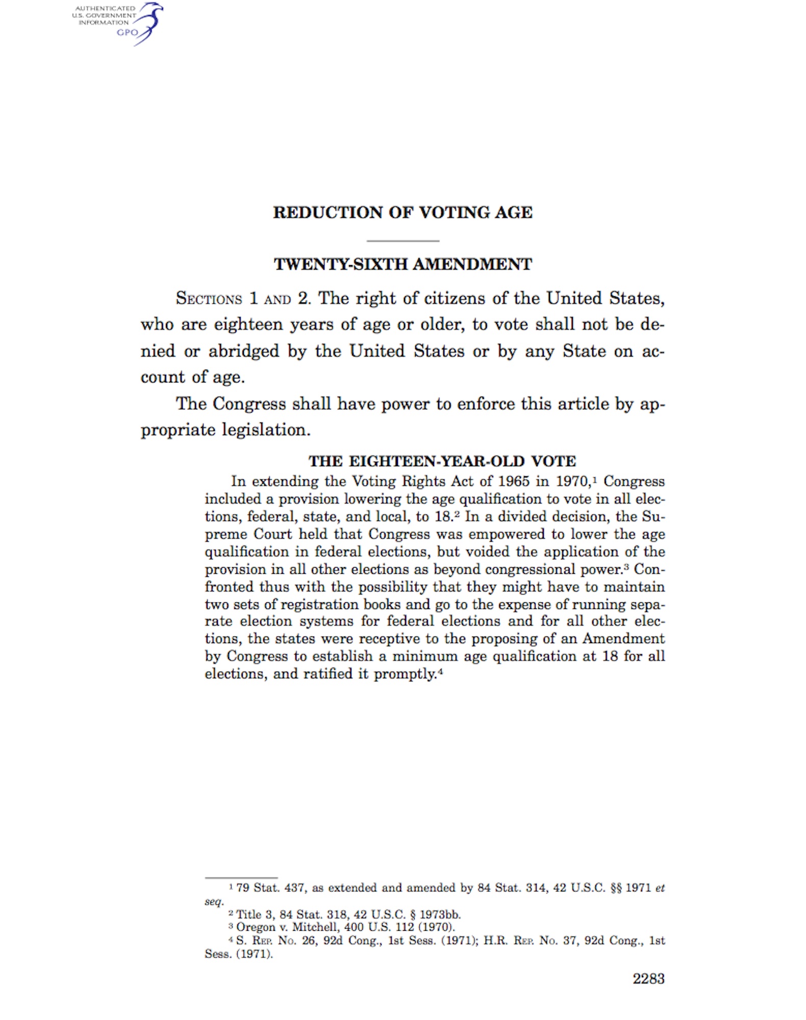 26th Amendment