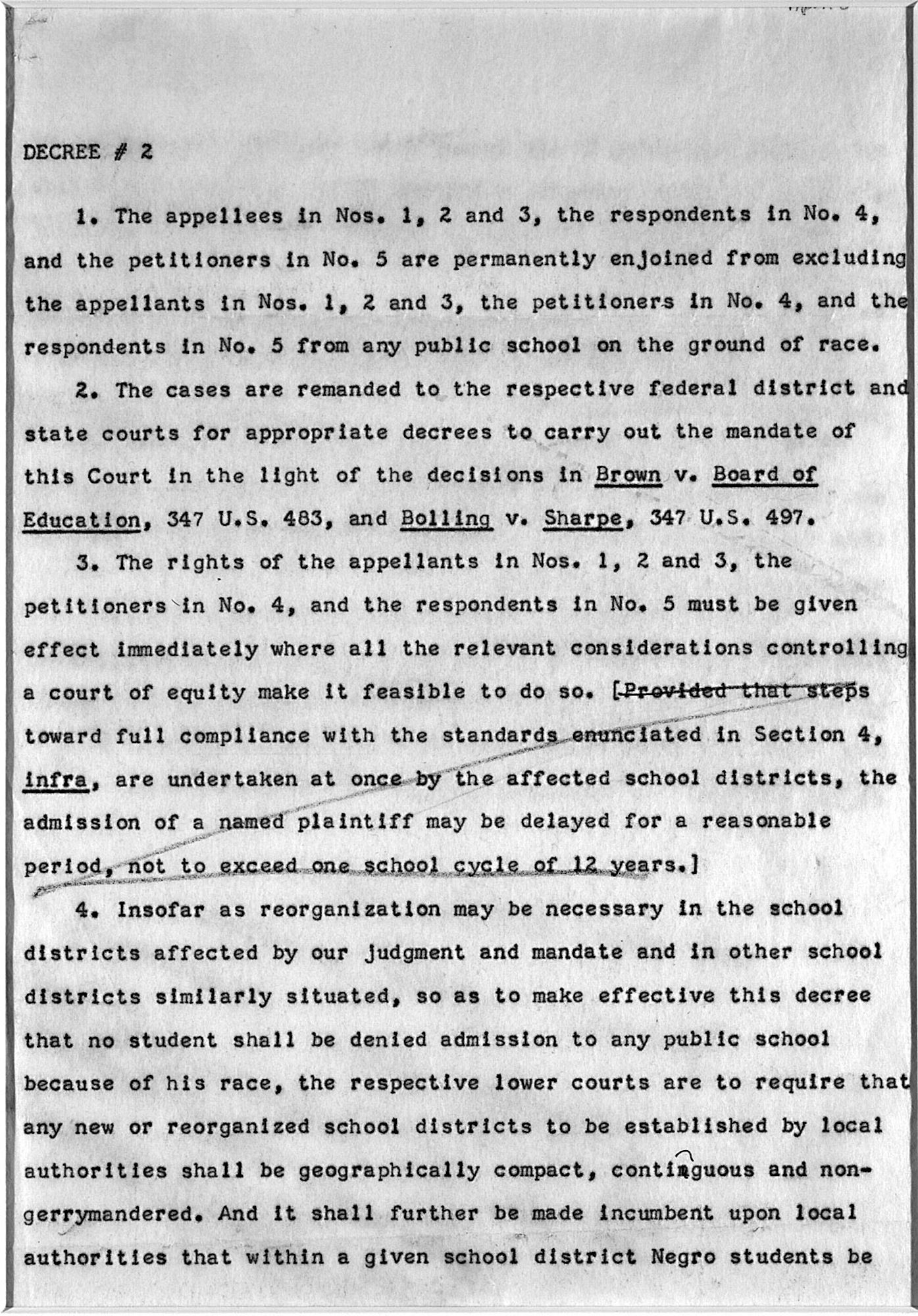 Brown v. Board Decree