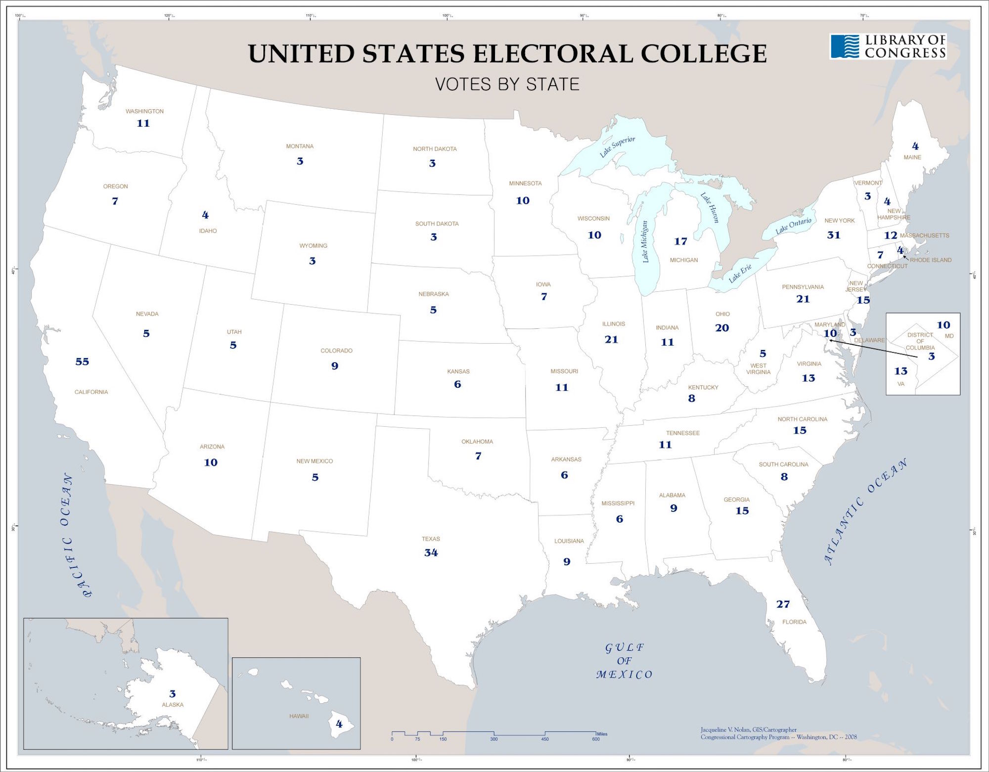 Electoral College Votes by State