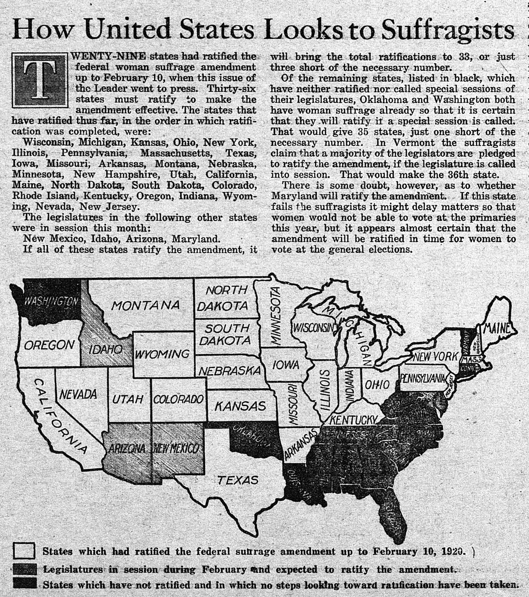 How the US Looks to Suffragists