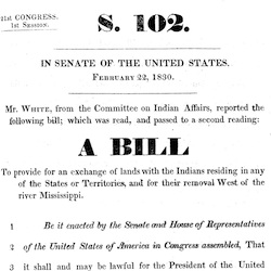 Indian Removal Bill