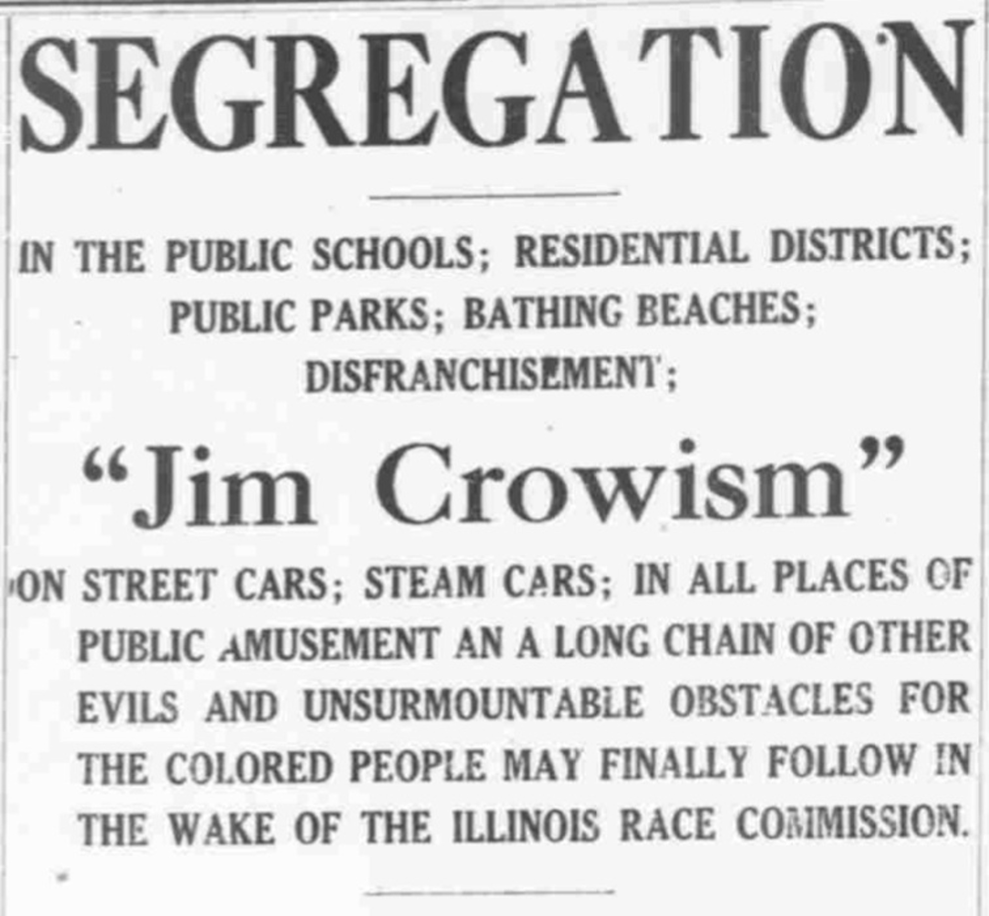 "Jim Crowism"