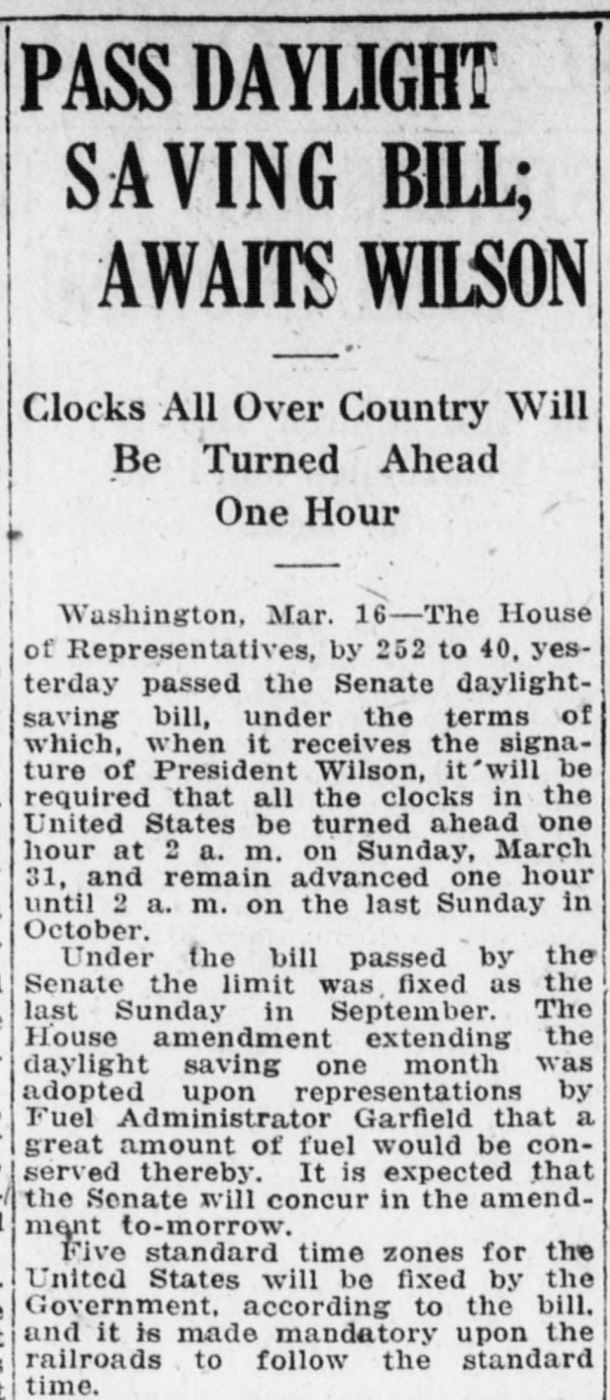 Pass Daylight Savings Bill