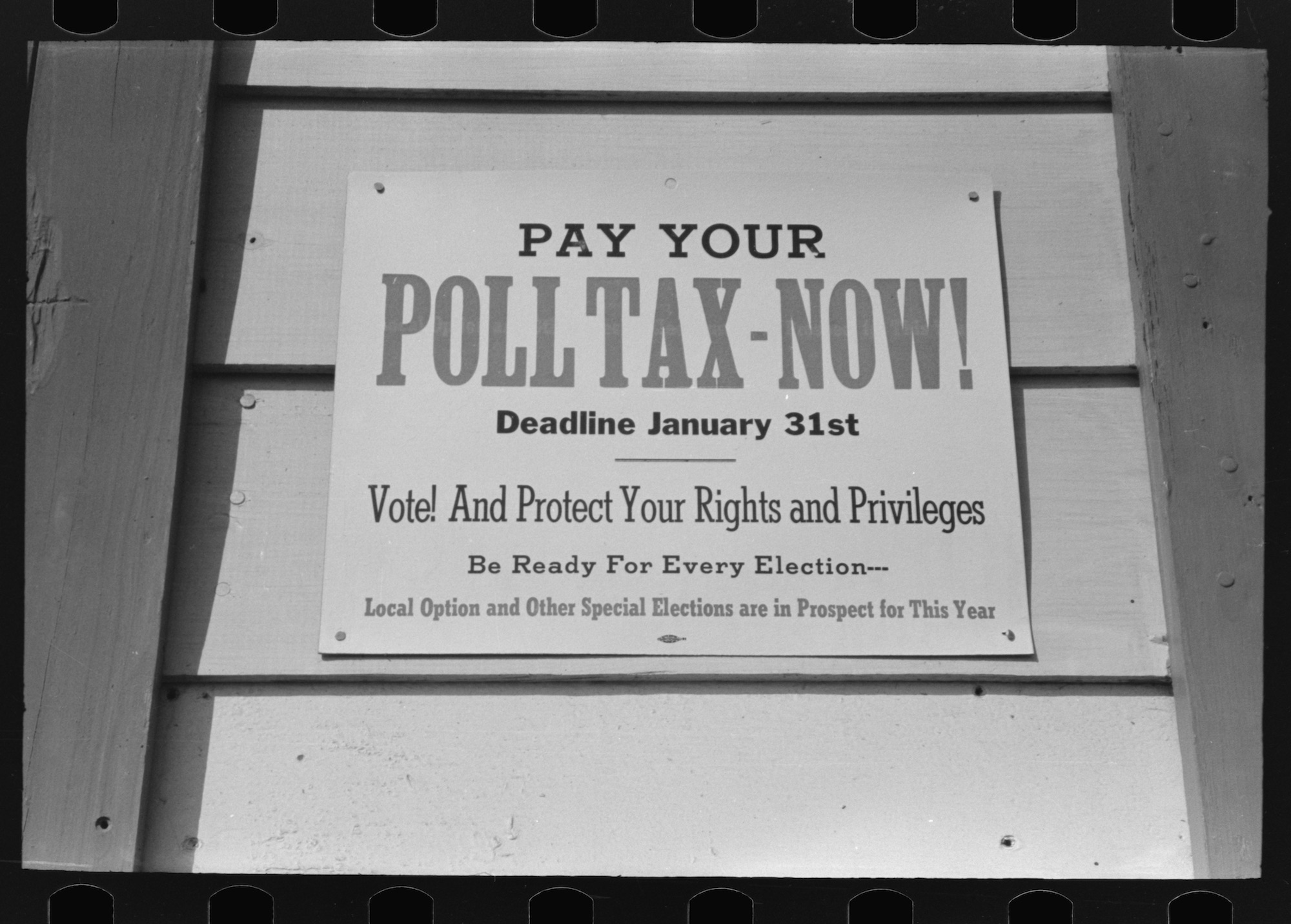 Pay Your Poll Tax Now!