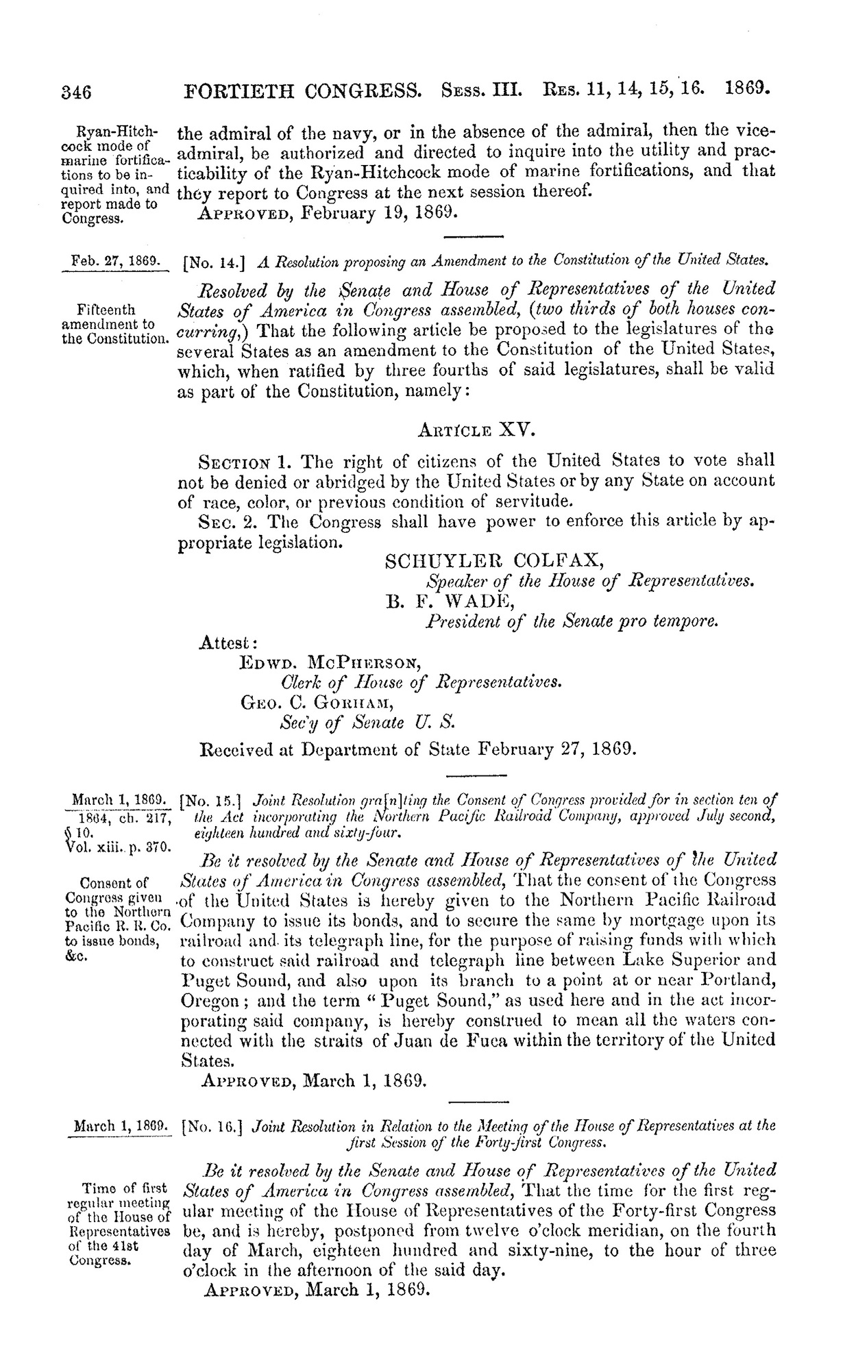 Proposed 15th Amendment