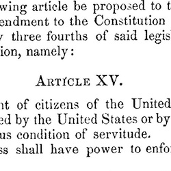 Proposed 15th Amendment