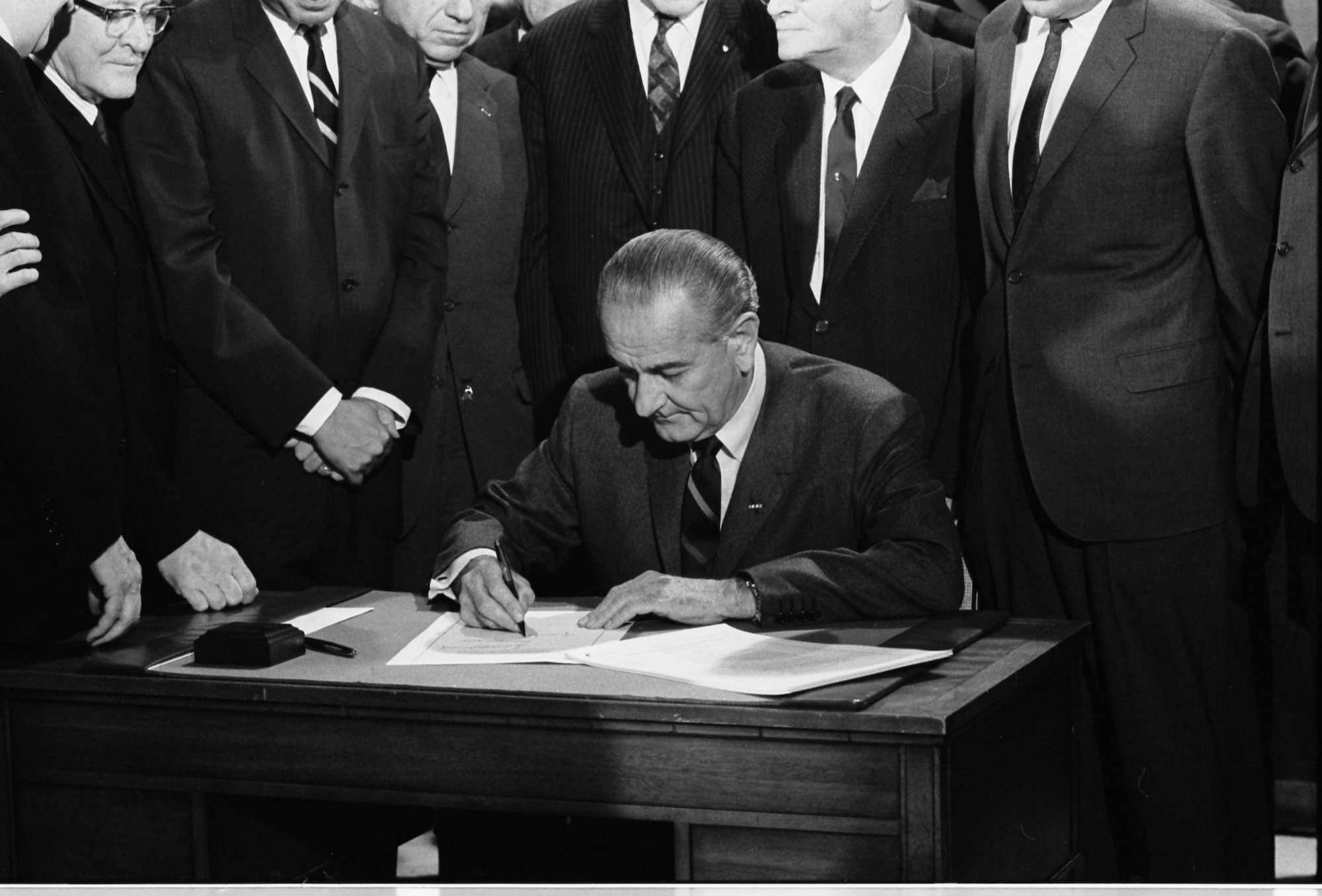 President Johnson Signing the Civil Rights Bill