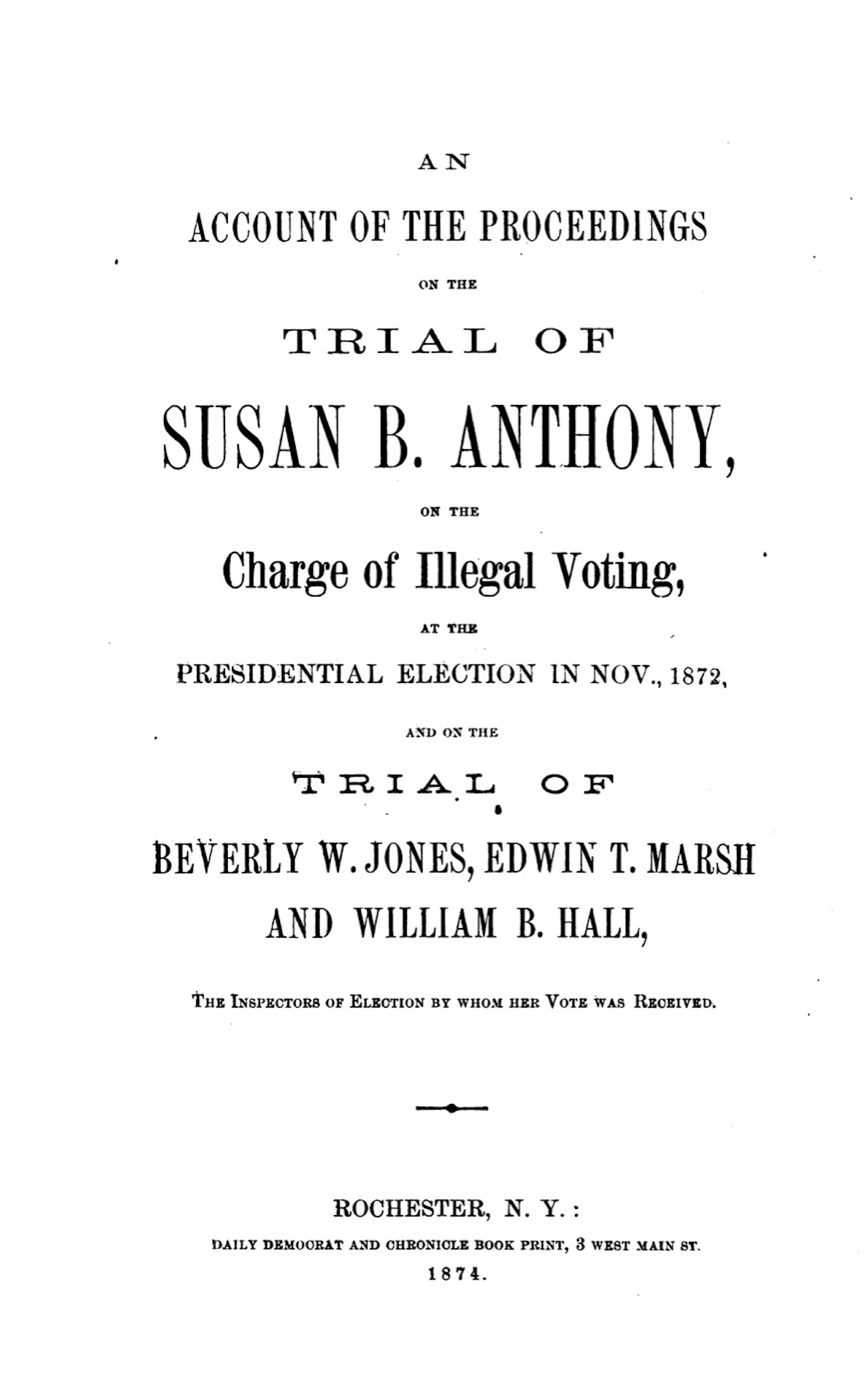 Susan B. Anthony Trial