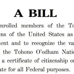 Tohono O'odham Citizenship Act