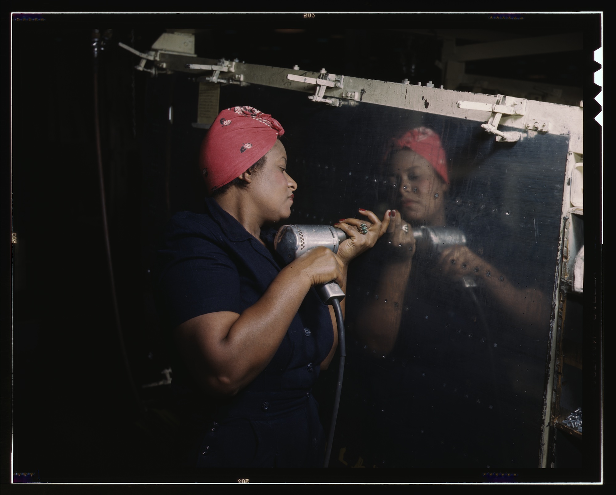 Woman Working on a Dive Bomber