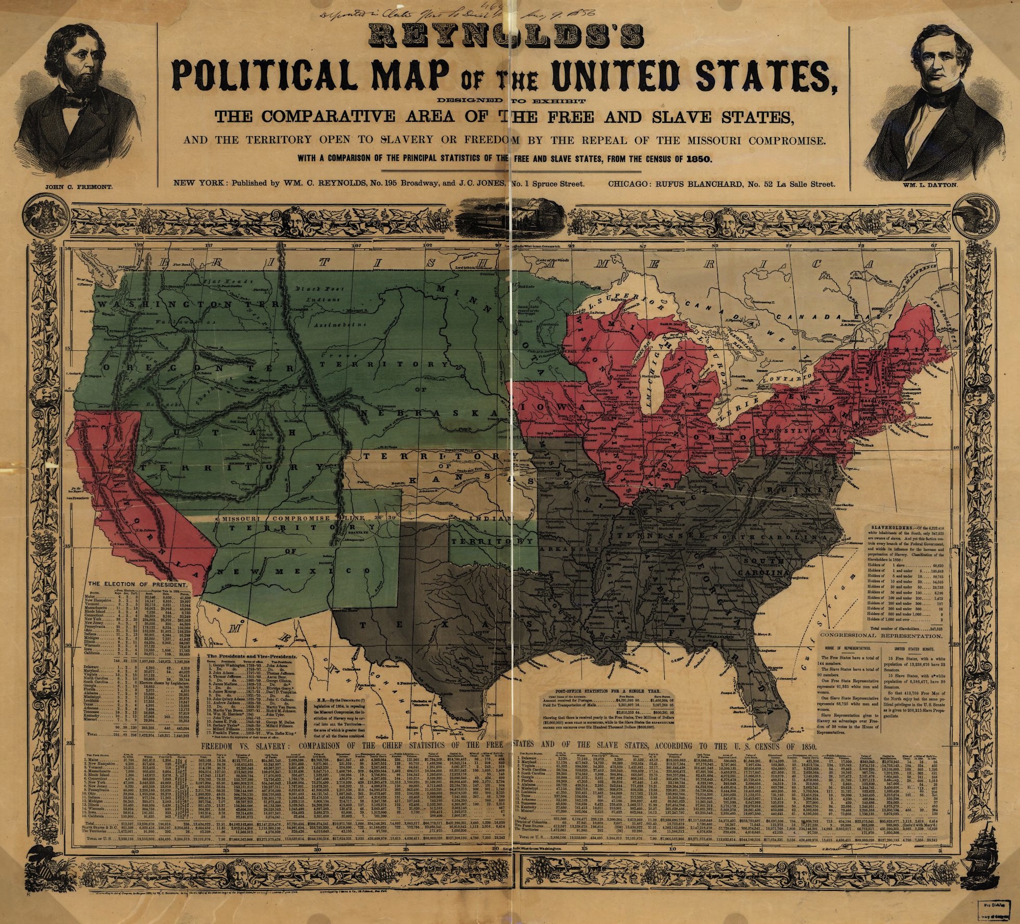 Area of the Free and Slave States