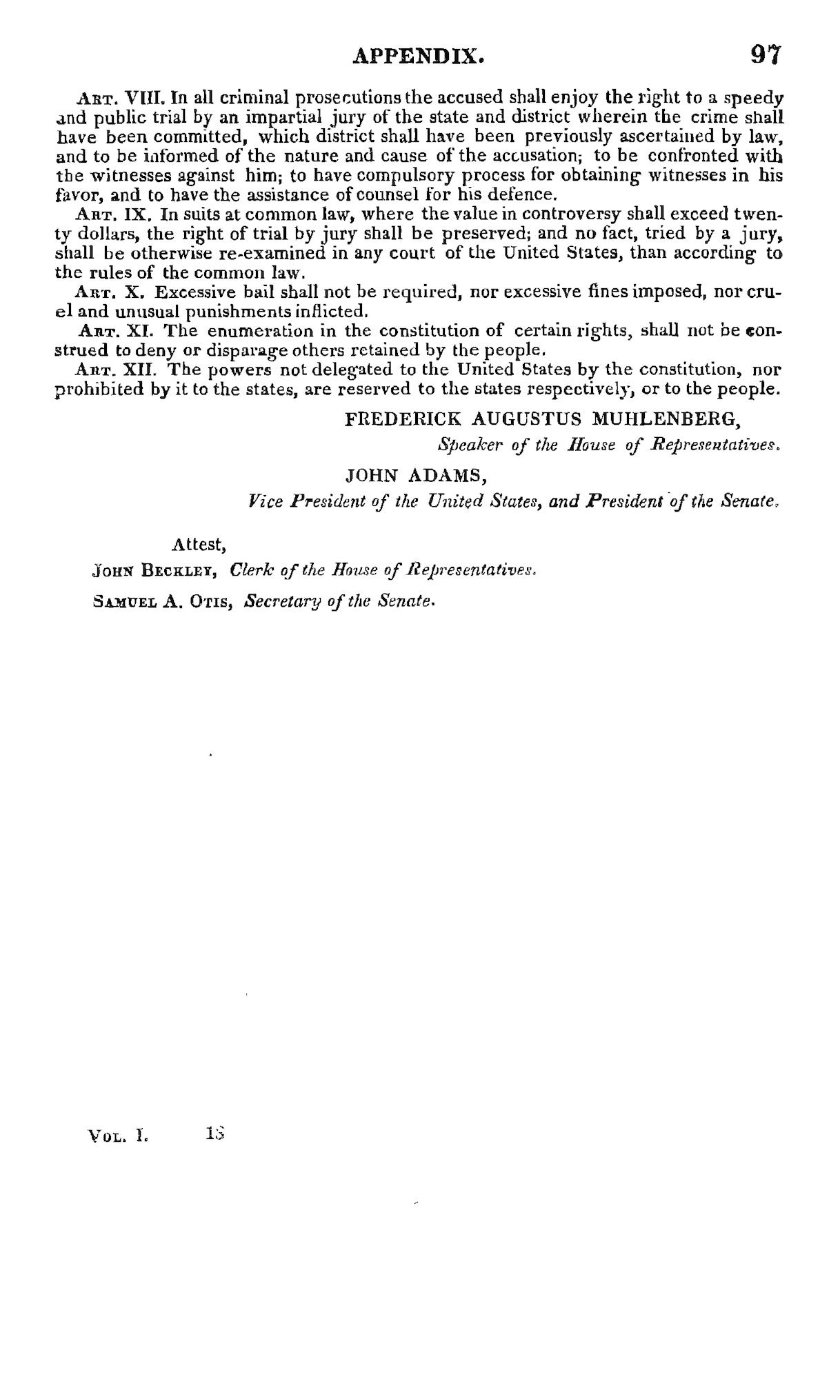 Proposed Amendments to the Constitution